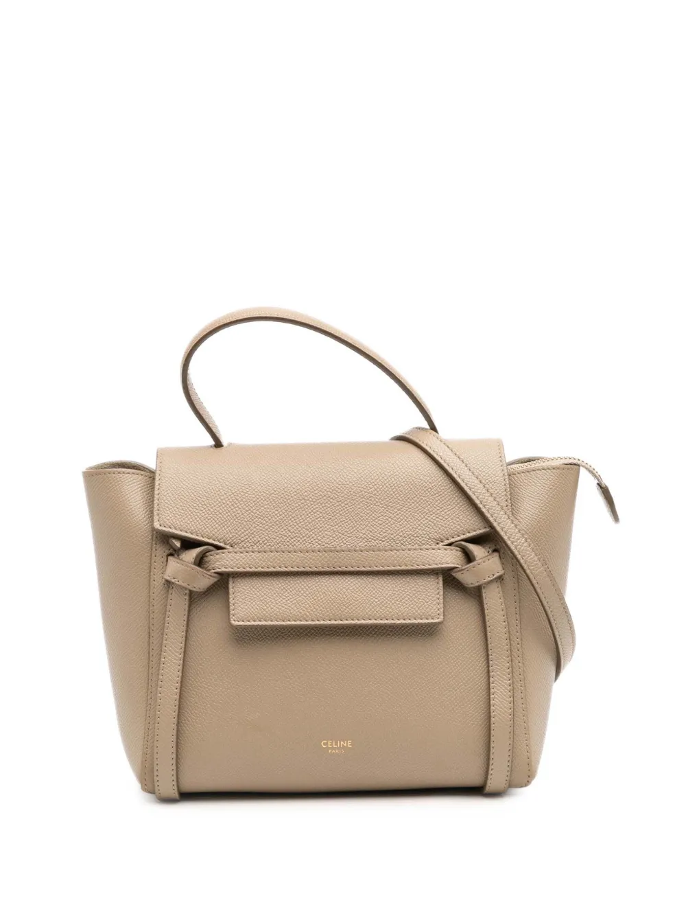 Celine Pre-Owned 2019 Nano Grained Calfskin Belt Bag satchel - ブラウン Celine Pre-Owned 2019 Nano Grained Calfskin Belt Bag satchel - ブラウン