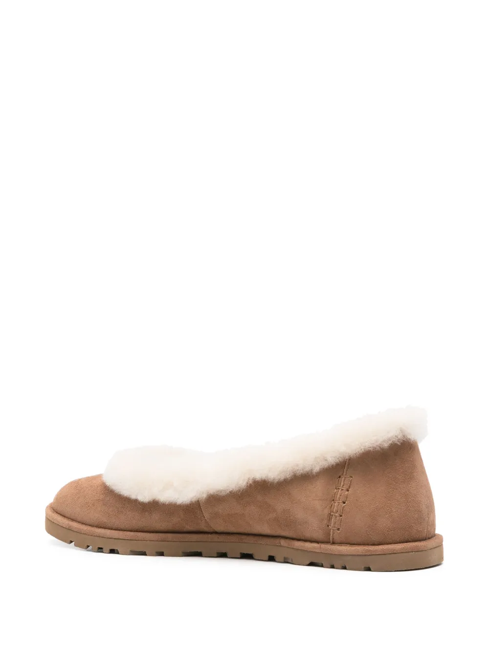UGG Ballerina's met afwerking van bont Bruin