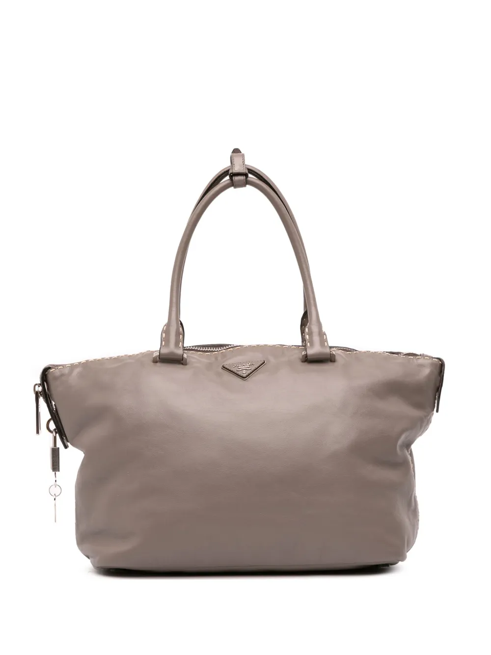 Prada Pre-Owned 2010-2025 City Calf Hand Stitched Zip tote bag - ブラウン Prada Pre-Owned 2010-2025 City Calf Hand Stitched Zip tote bag - ブラウン