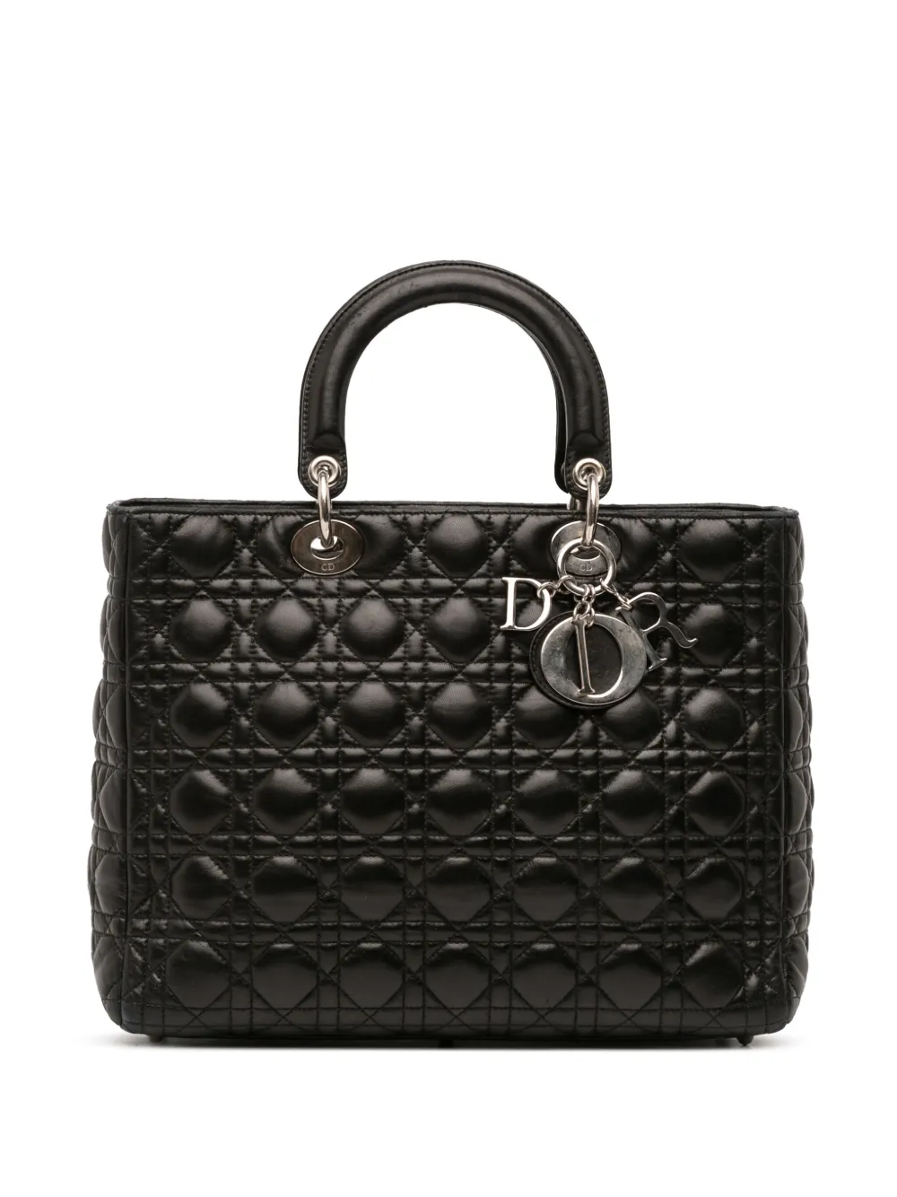 Christian Dior Pre-Owned 2012 Large Lambskin Cannage Lady Dior satchel Christian Dior Pre-Owned 2012 Large Lambskin Cannage Lady Dior satchel
