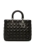 Christian Dior Pre-Owned 2012 Large Lambskin Cannage Lady Dior satchel - Black