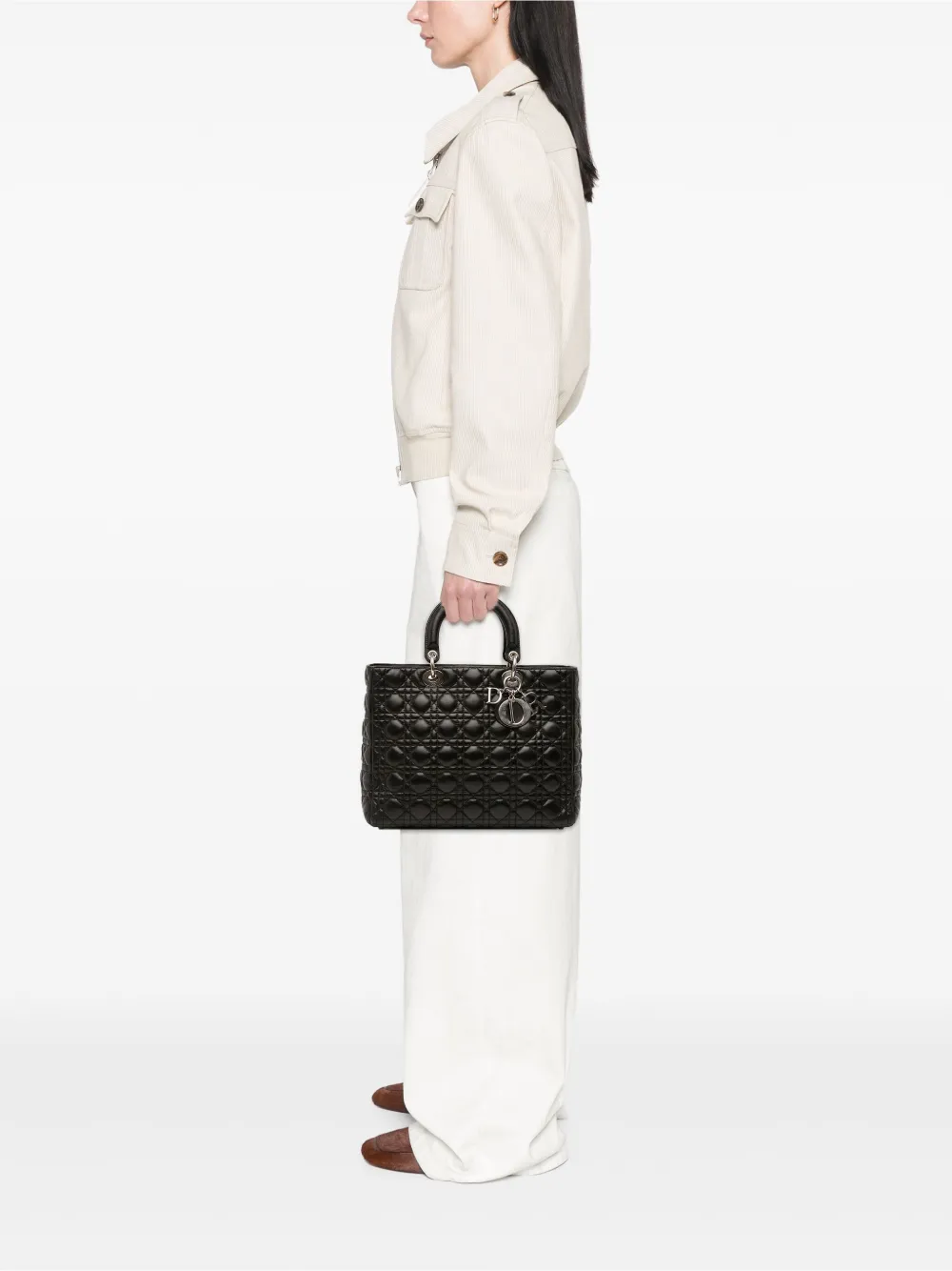 Christian Dior Pre-Owned 2012 Large Lambskin Cannage Lady Dior satchel | Pre-Owned | Image 2