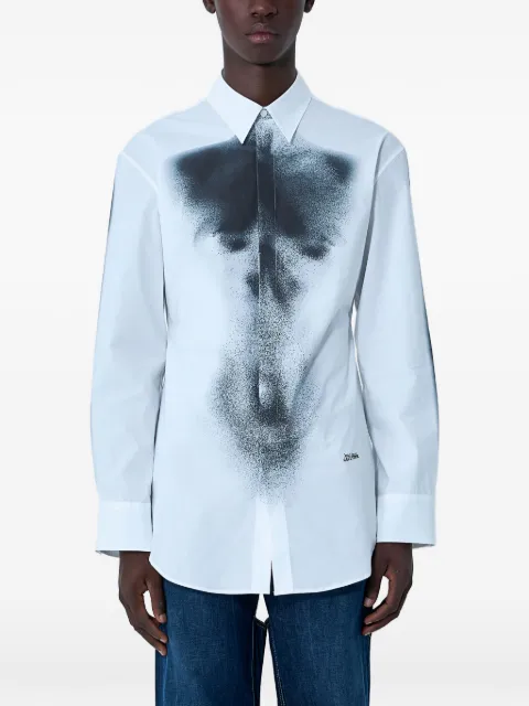 Jean Paul Gaultier print-detail button-fastening shirt