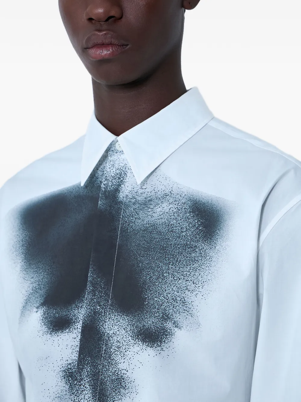 Jean Paul Gaultier Overhemd met knoopsluiting en print Wit