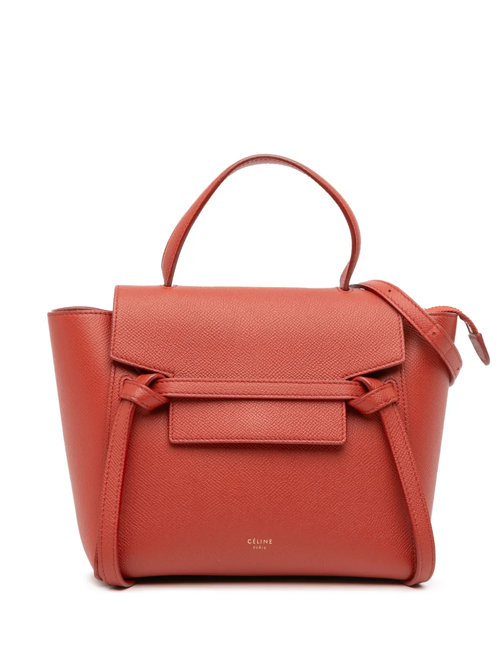 Celine Pre-Owned 2018 Nano Grained Calfskin Belt Bag satchel - オレンジ Celine Pre-Owned 2018 Nano Grained Calfskin Belt Bag satchel - オレンジ