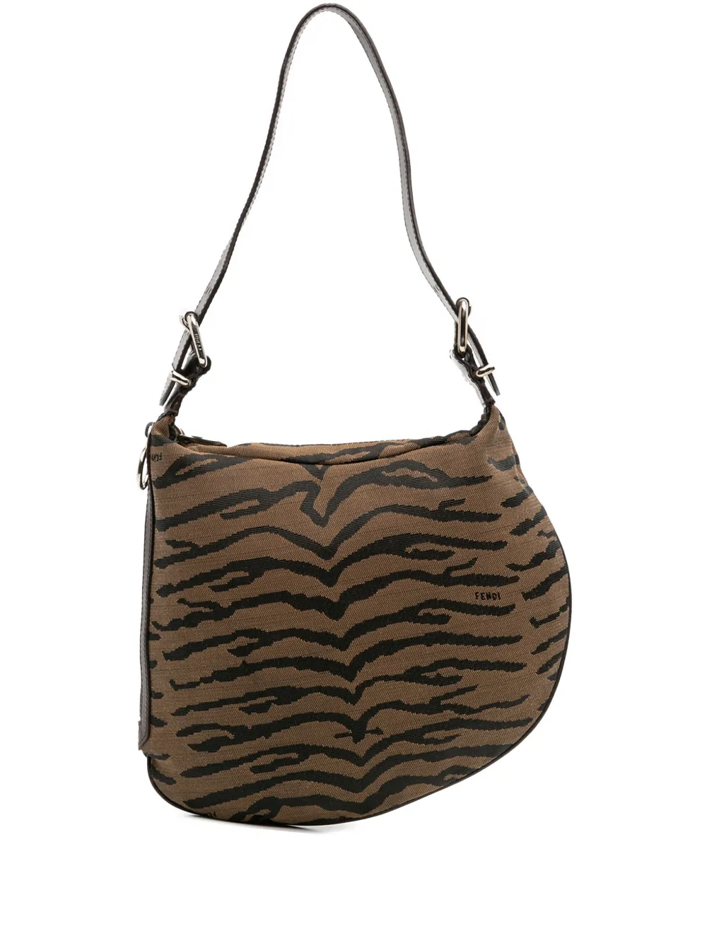 Fendi Pre-Owned 2000-2010 Small Zebra Print Canvas Oyster hobo bag - Fendi Pre-Owned 2000-2010 Small Zebra Print Canvas Oyster hobo bag -