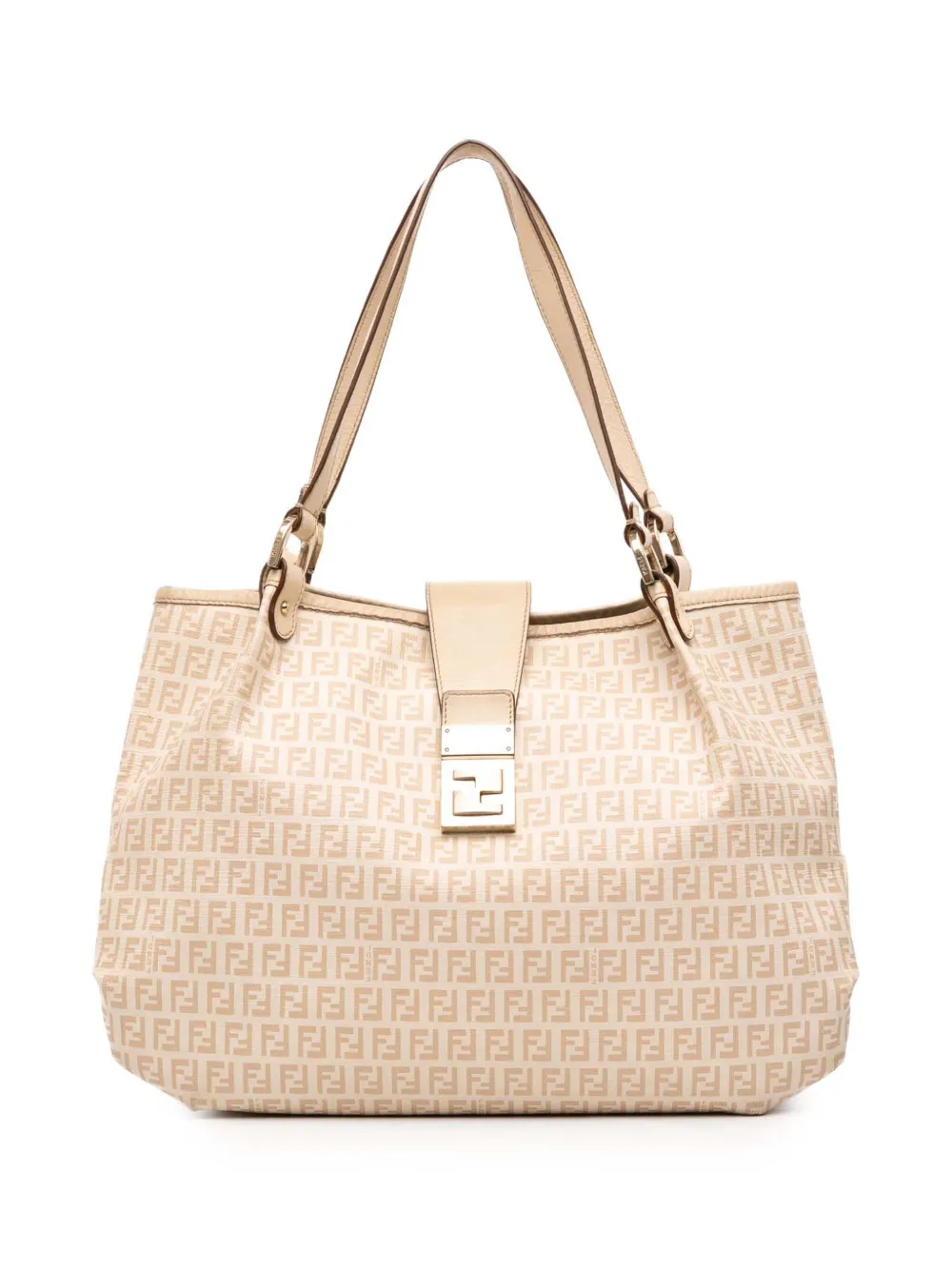 Fendi Pre-Owned 2010-2025 Zucchino Spalmati Chiusura tote bag - ブラウン Fendi Pre-Owned 2010-2025 Zucchino Spalmati Chiusura tote bag - ブラウン