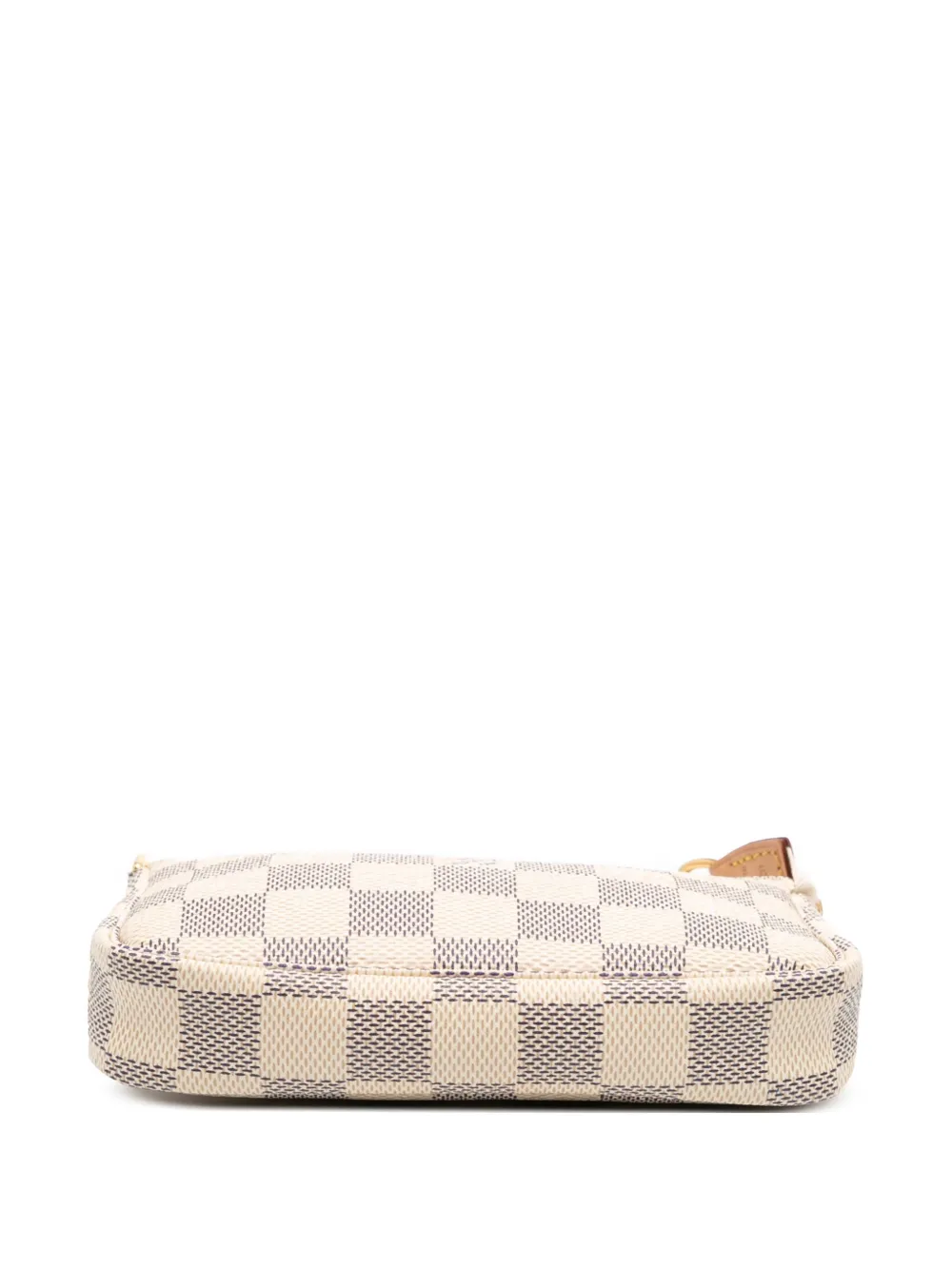 Pre-owned Louis Vuitton 2020 Damier Azur Mini Pochette Accessoires Handbag In White