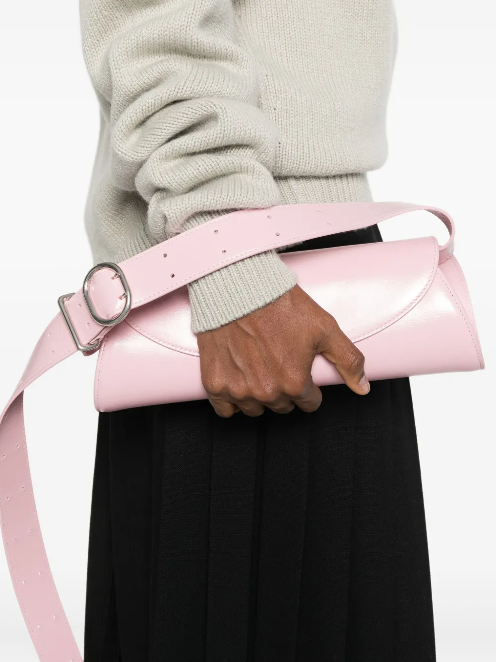 Jil Sander Cannolo kleine schoudertas Roze