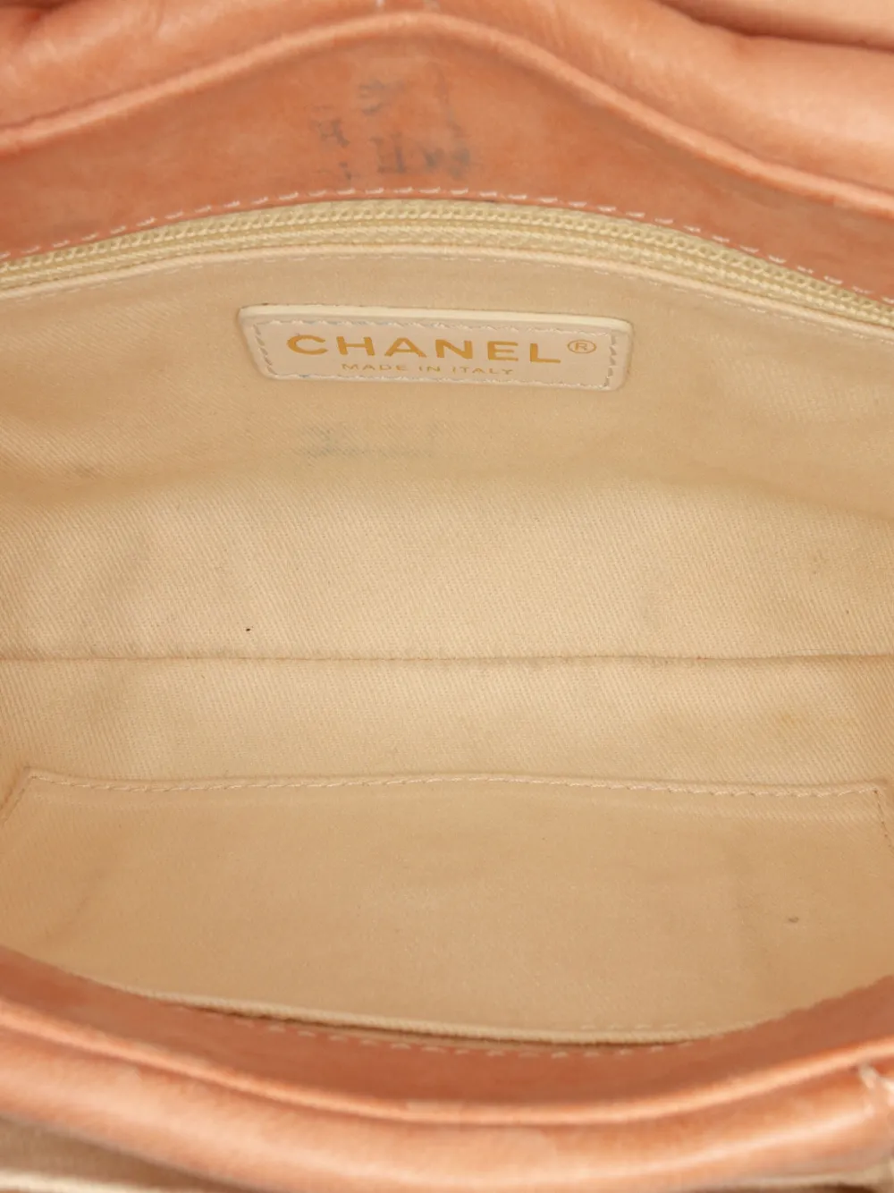 Pre-owned Chanel 2011 Small Aged Calfskin Chic Quilt Flap Shoulder Bag In Orange