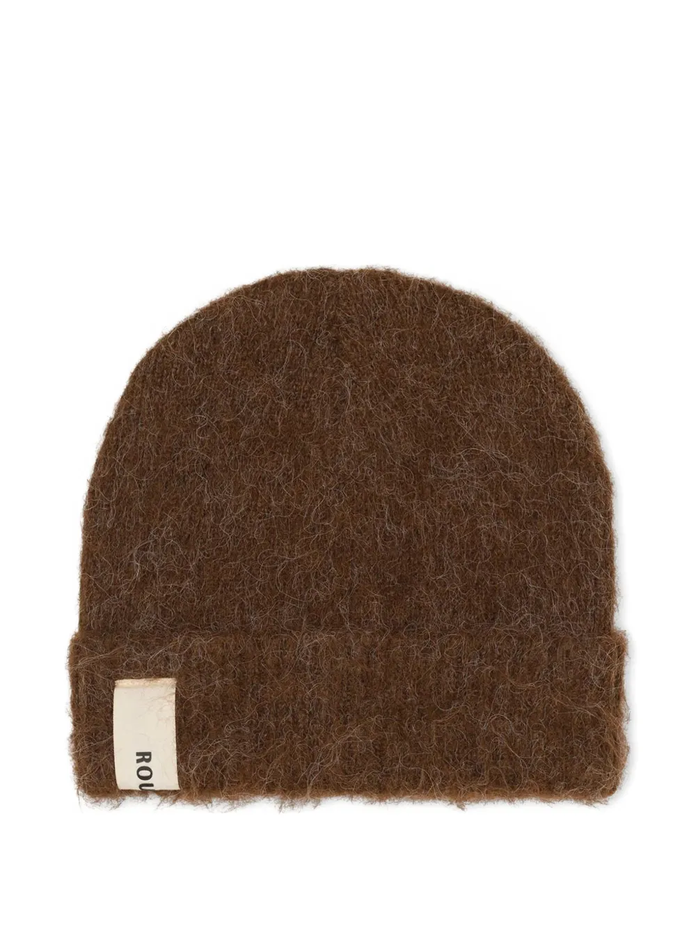 ROUGH. fuzzy beanie hat - Marrone