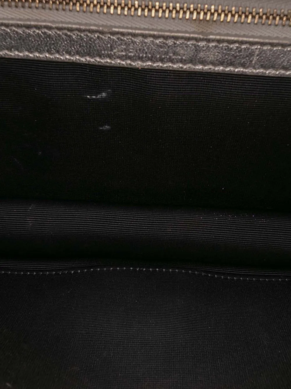 Pre-owned Dior 2016 Metallic Grained Calfskin Ama Wallet On Chain Crossbody Bag In Silver