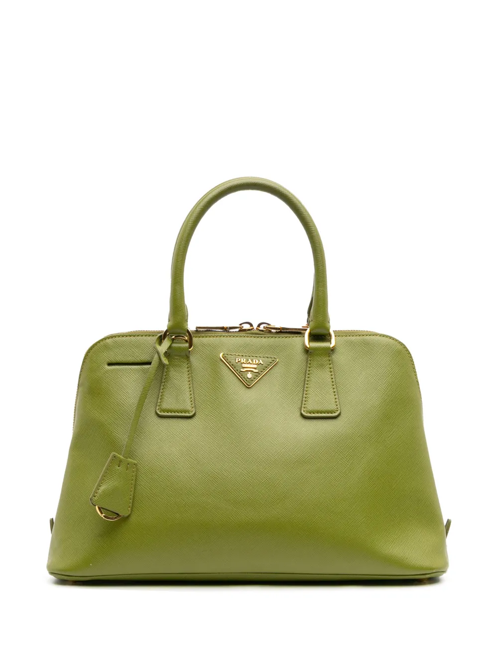 Prada Pre-Owned 2000-2025 Medium Saffiano Lux Promenade satchel - グリーン Prada Pre-Owned 2000-2025 Medium Saffiano Lux Promenade satchel - グリーン