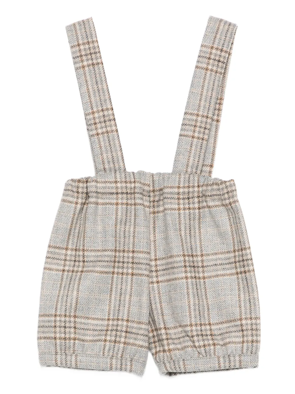 JESURUM BABY Geruite shorts met bretels Beige