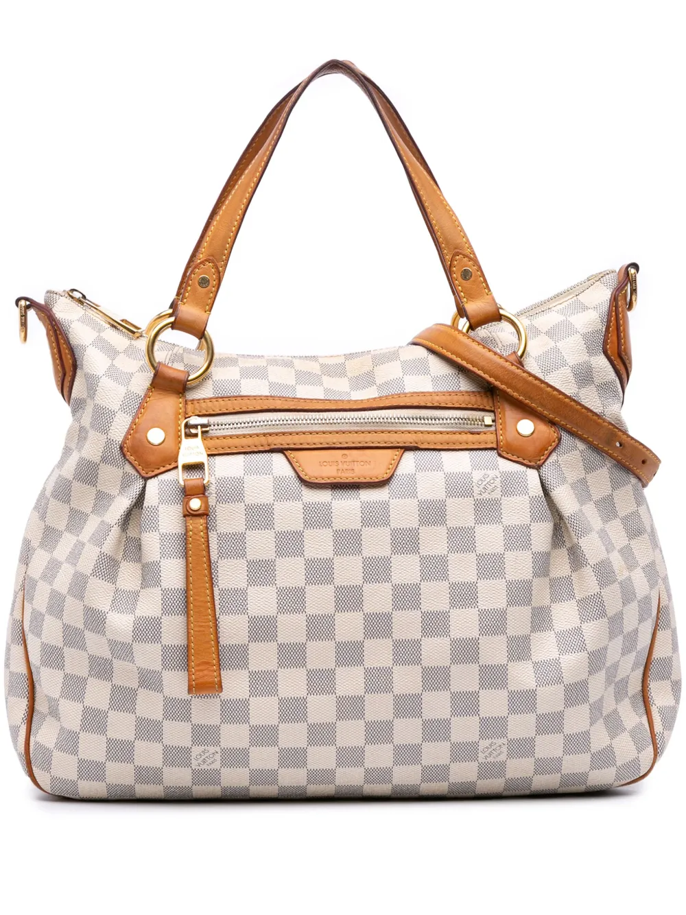 Louis Vuitton Pre-Owned 2011 Damier Azur Evora MM satchel - ホワイト Louis Vuitton Pre-Owned 2011 Damier Azur Evora MM satchel - ホワイト