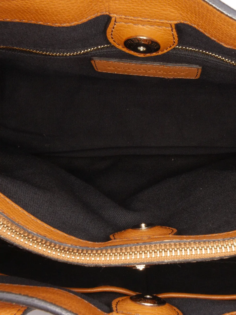 Pre-owned Burberry 2000-2017 Medium Leather And House Check Banner Satchel In Brown