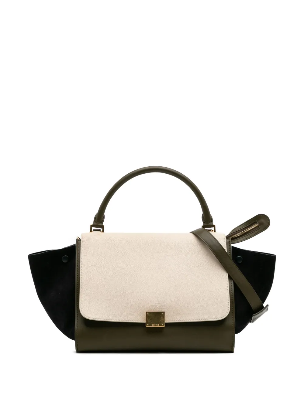 Celine Pre-Owned 2013 Medium Tricolor Leather Trapeze satchel - ブラウン Celine Pre-Owned 2013 Medium Tricolor Leather Trapeze satchel - ブラウン