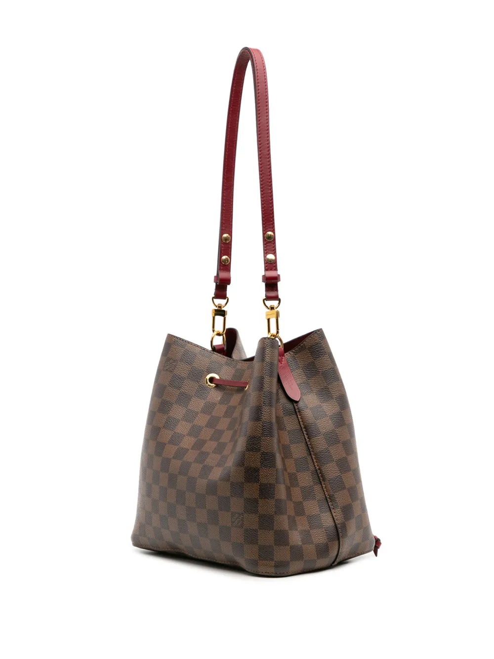 Pre-owned Louis Vuitton 2019 Damier Ebene Neonoe Mm Bucket Bag In Brown