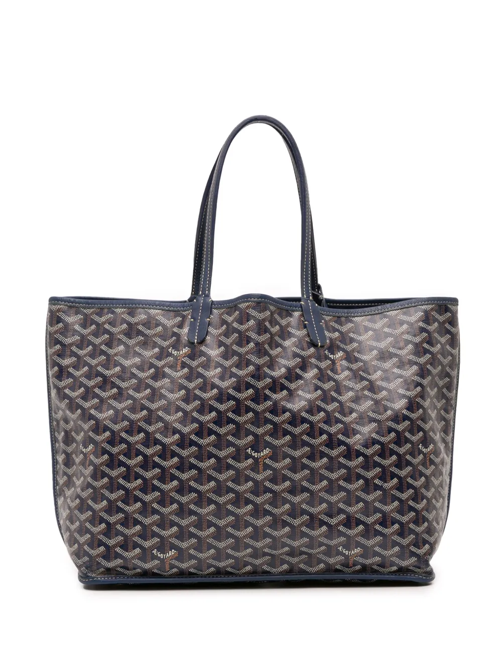 Pre-owned Goyard 2016 Ine Saint Louis Pm Tote Bag In Blue
