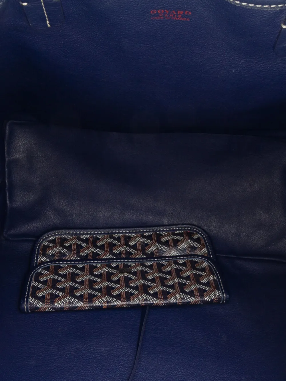 Pre-owned Goyard 2016 Ine Saint Louis Pm Tote Bag In Blue