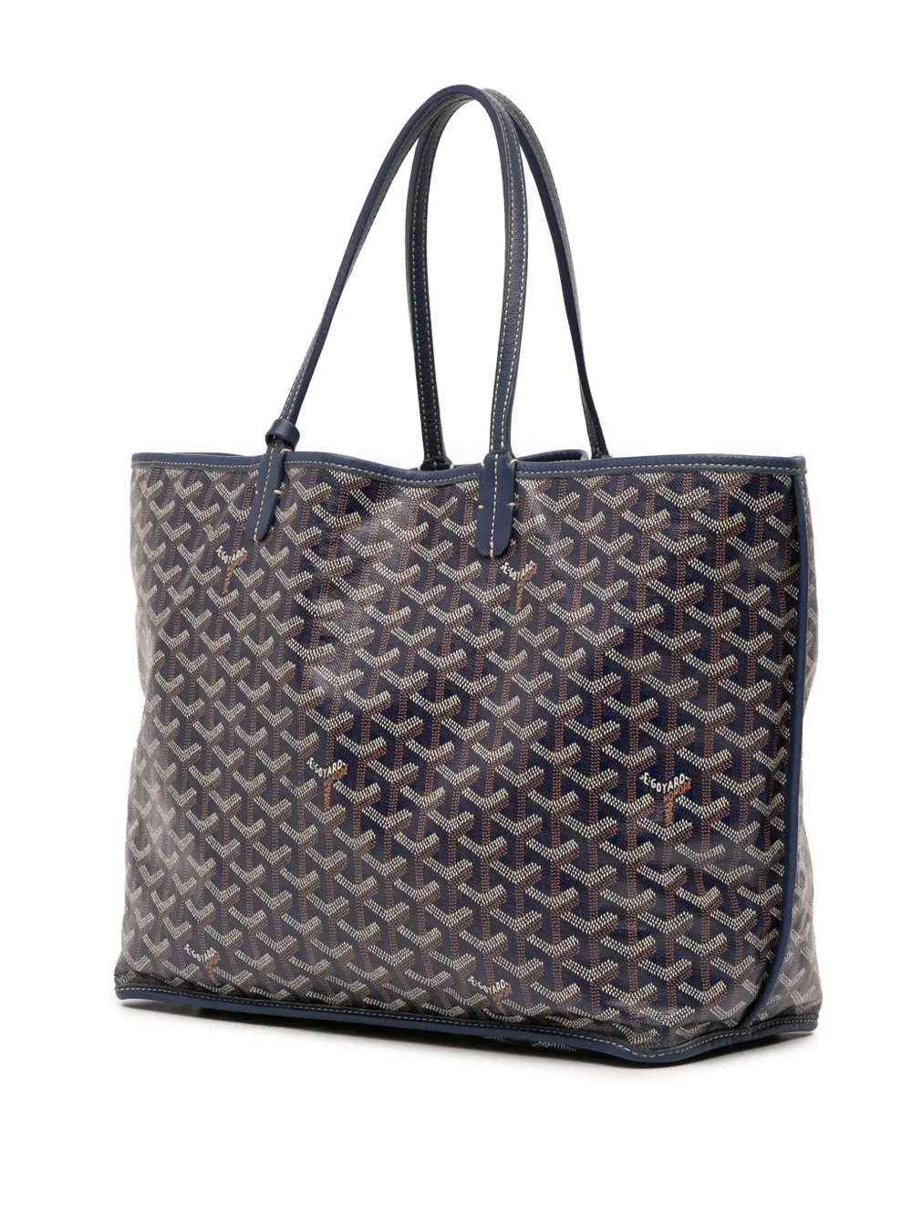 Pre-owned Goyard 2016 Ine Saint Louis Pm Tote Bag In Blue