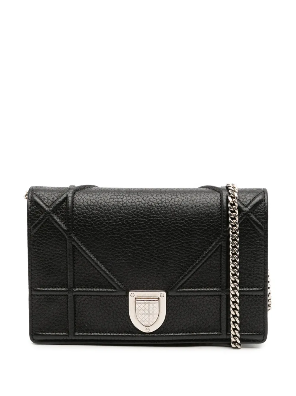 Christian Dior Pre-Owned 2017 Grained Calfskin Diorama Wallet on Chain Christian Dior Pre-Owned 2017 Grained Calfskin Diorama Wallet on Chain
