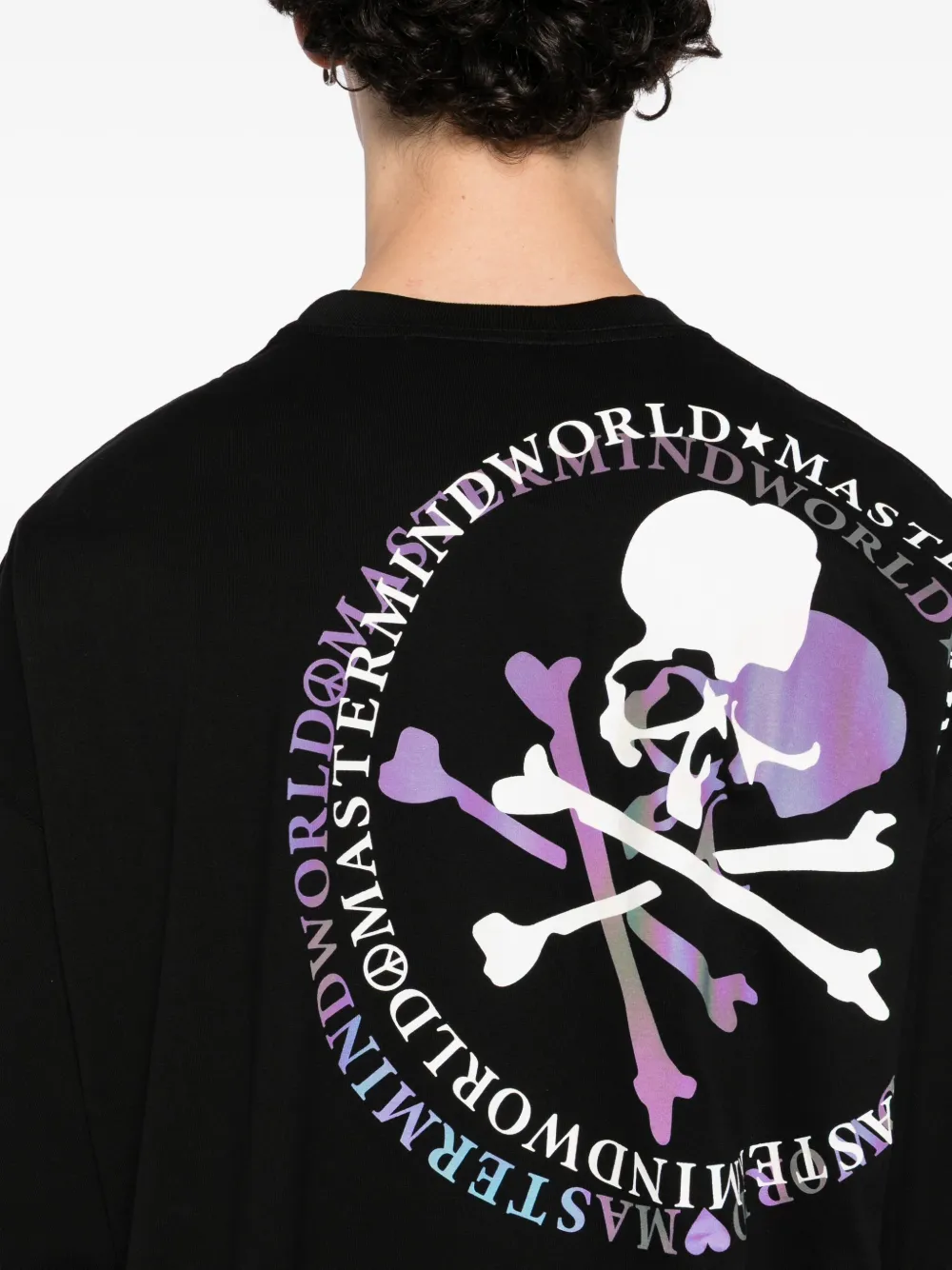 Mastermind World T-shirt met doodskopprint Zwart