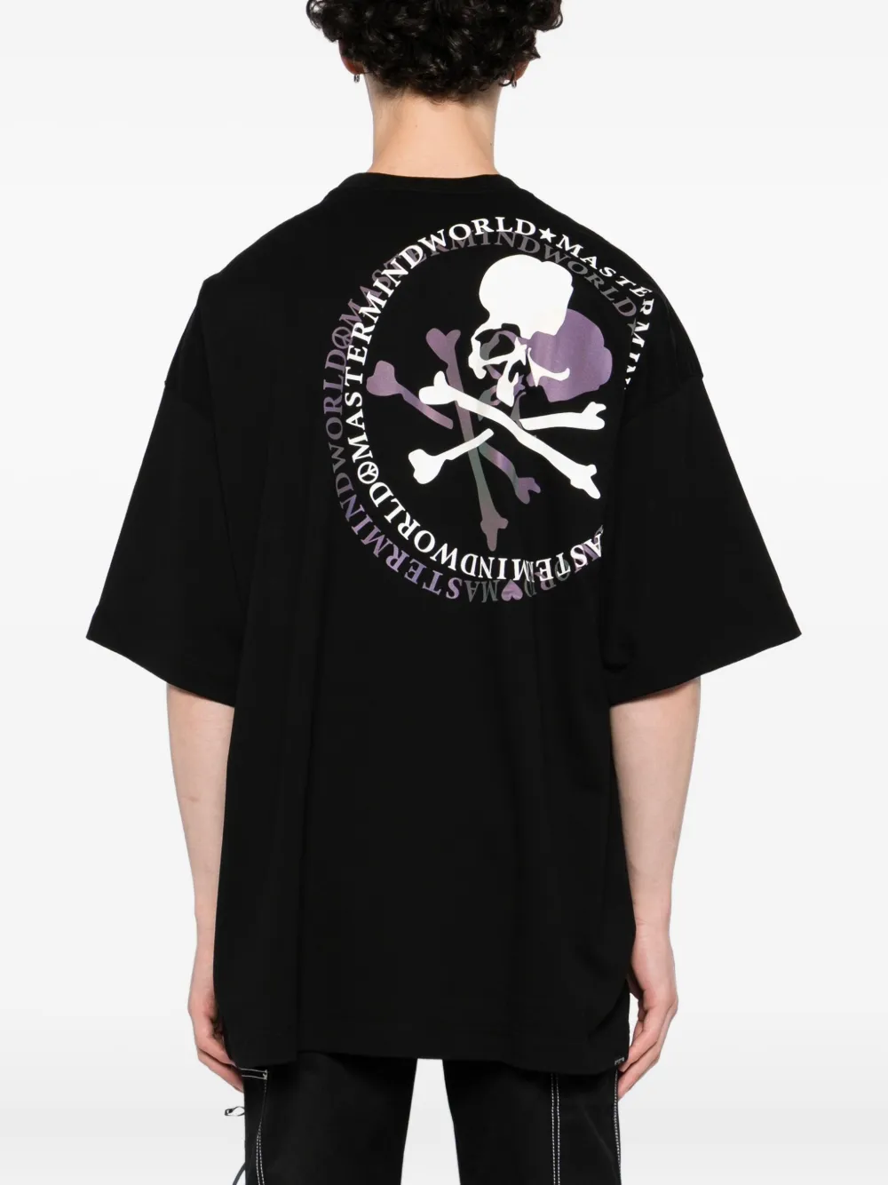 Mastermind World T-shirt met doodskopprint Zwart