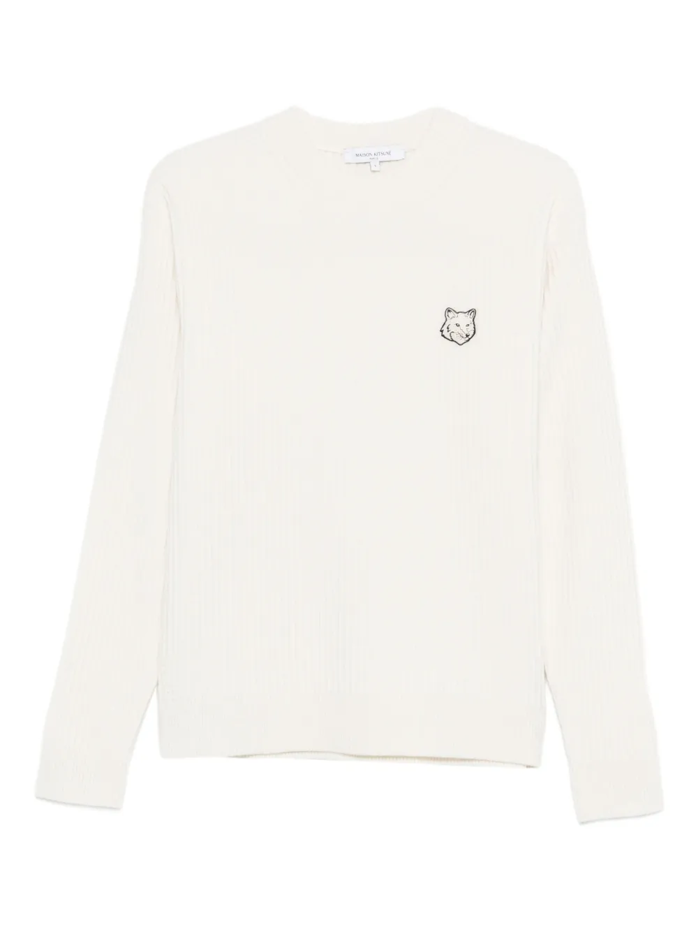 Maison Kitsuné Fox Head セーター - ホワイト Maison Kitsuné Fox Head セーター - ホワイト