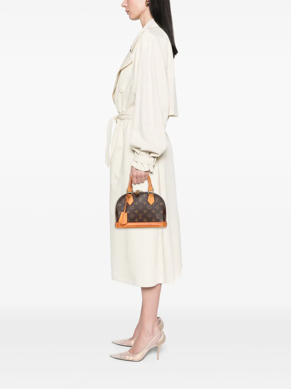 Pre-owned Louis Vuitton 2021 Monogram Alma Bb Satchel In Brown