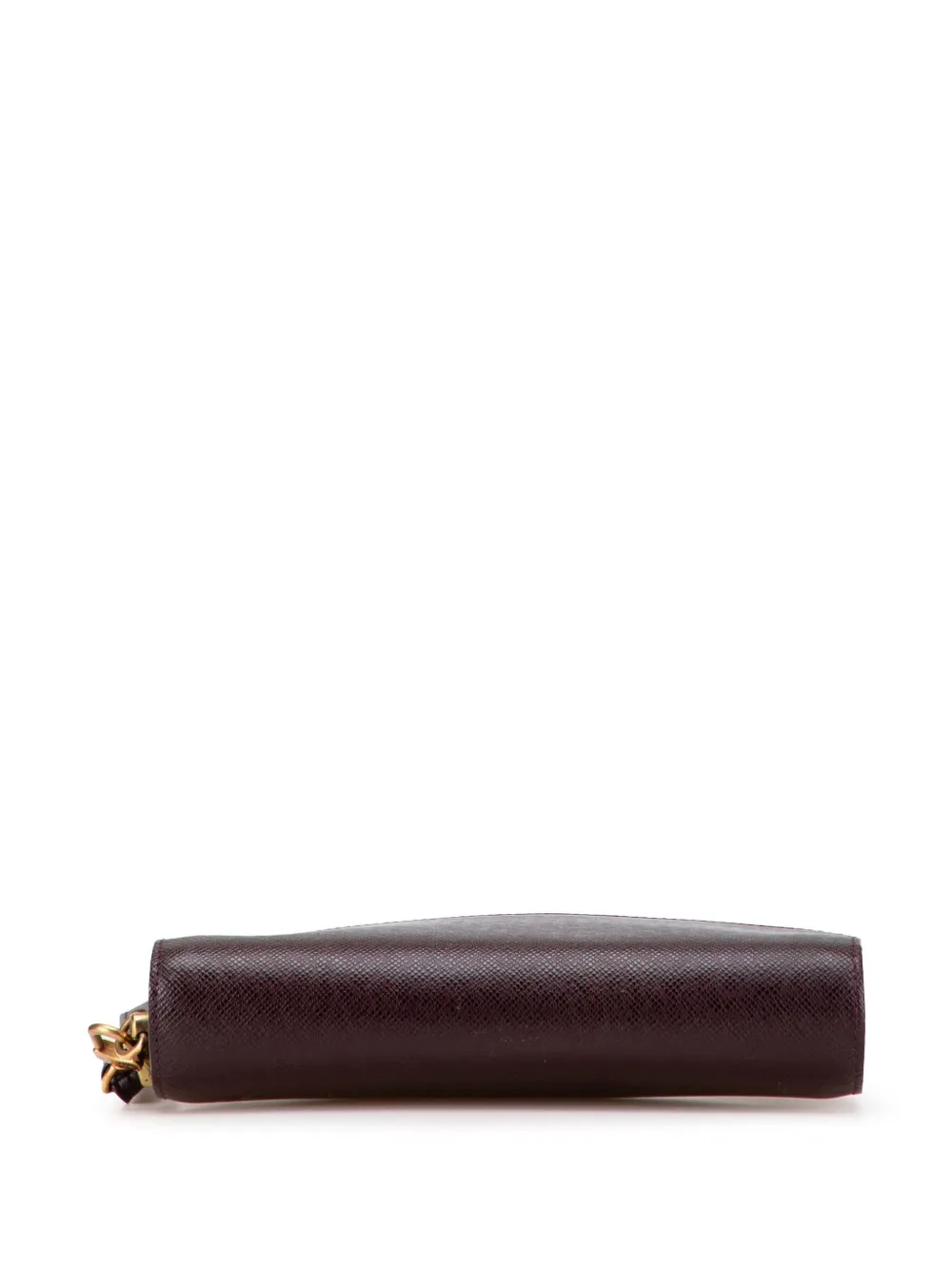 Pre-owned Louis Vuitton 1999 Taiga Pochette Baikal Clutch Bag In Red