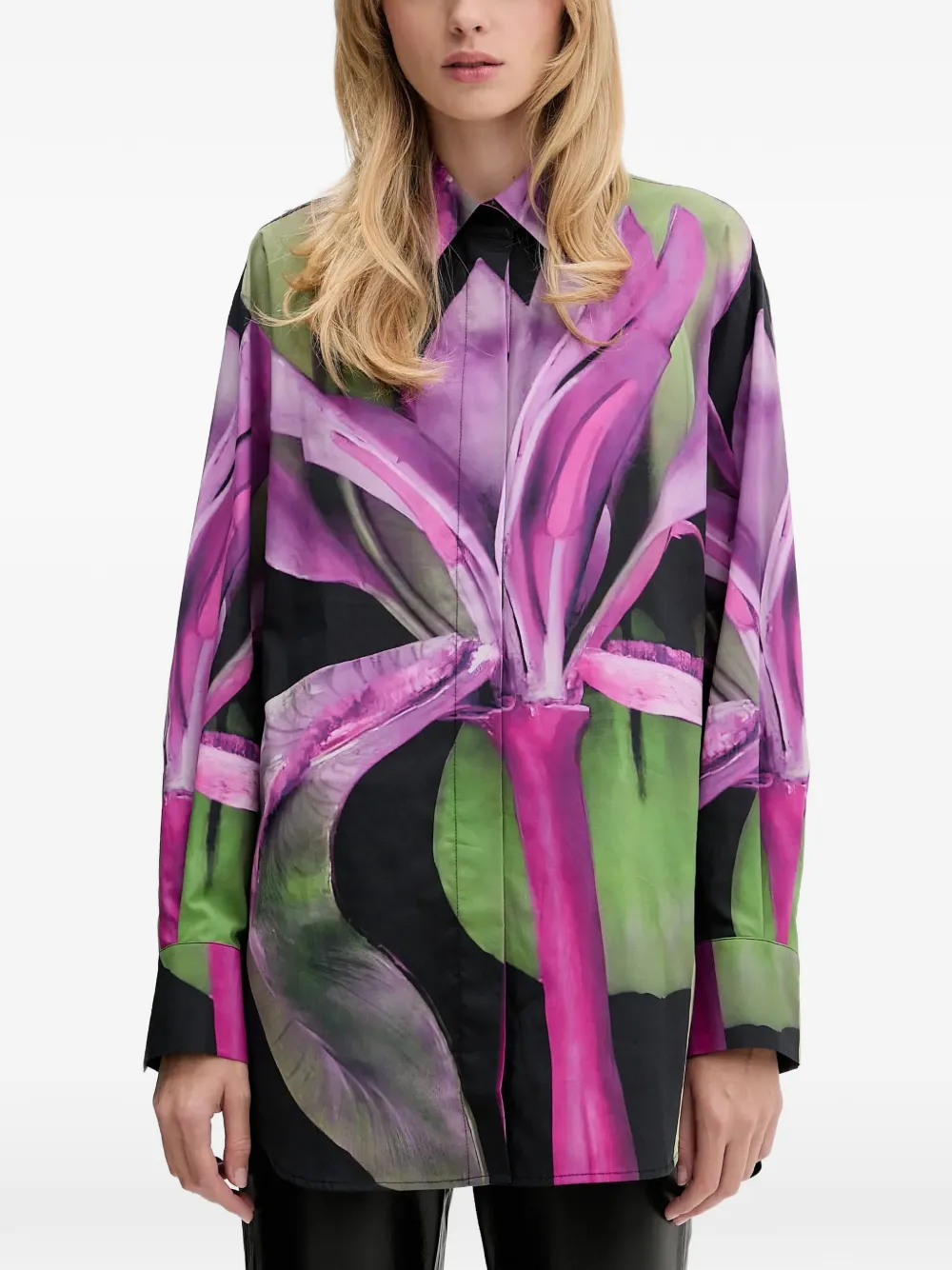 Desigual floral knotted shirt - Rosa