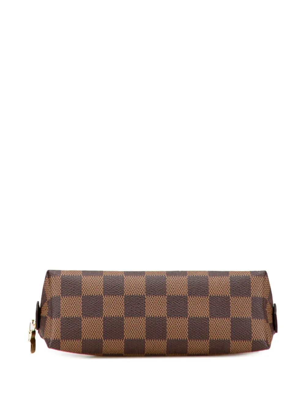 Pre-owned Louis Vuitton 2002 Damier Ebene Cosmetic Pm Pouch In Brown