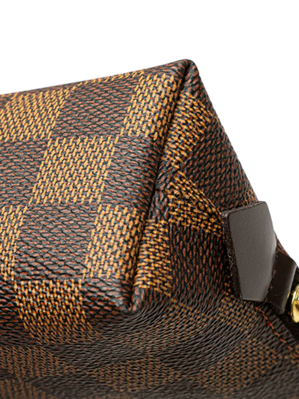 Pre-owned Louis Vuitton 2002 Damier Ebene Cosmetic Pm Pouch In Brown