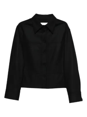 Jil Sander ジップアップ シャツジャケット | ブラック | FARFETCH JP