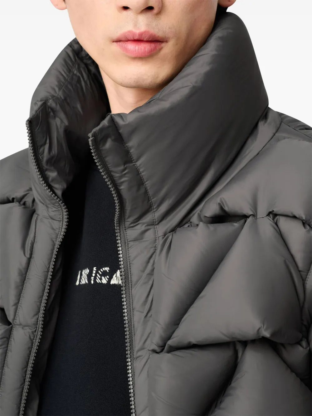 Axel Arigato Gebreid gewatteerd jack Grijs