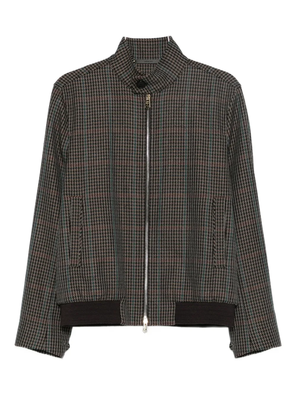 Paul Smith checked zip-up bomber jacket | Grey | Image 1