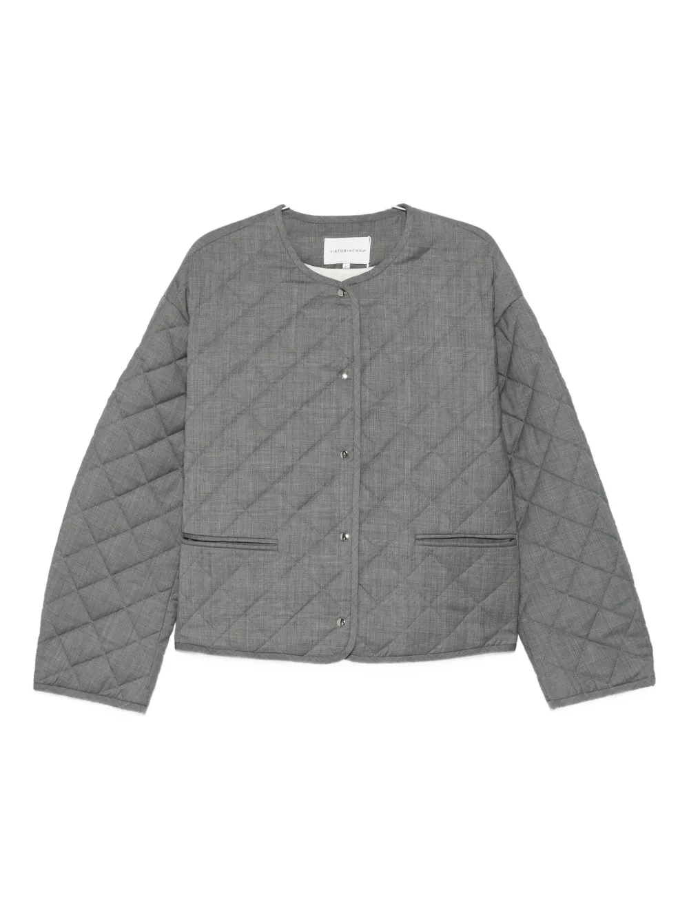 Viktoria Chan Quilted Puffer Jacket In Gray