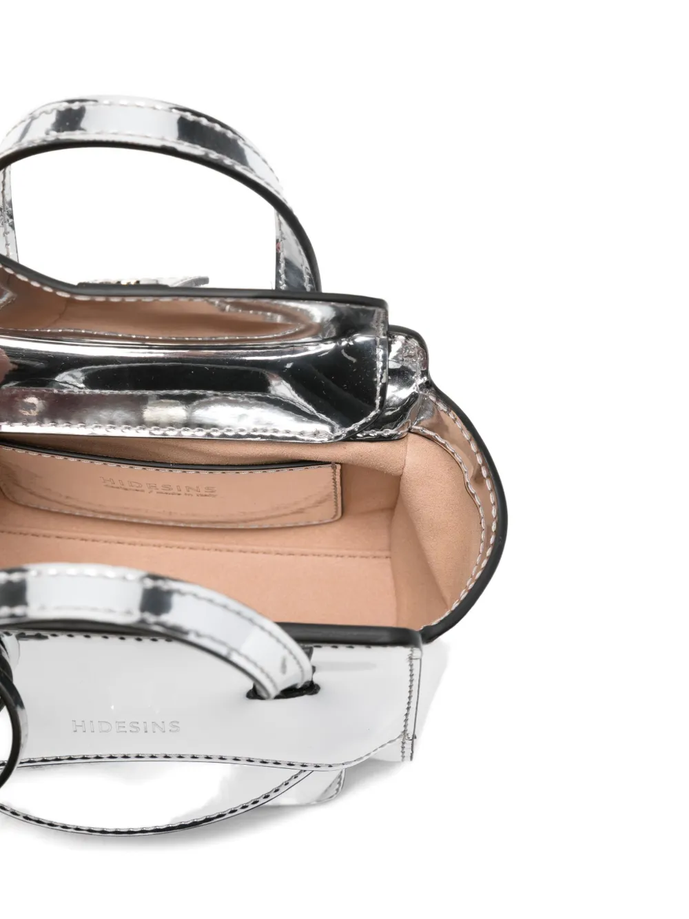 Hidesins Flap Xs Tote Bag In Silver
