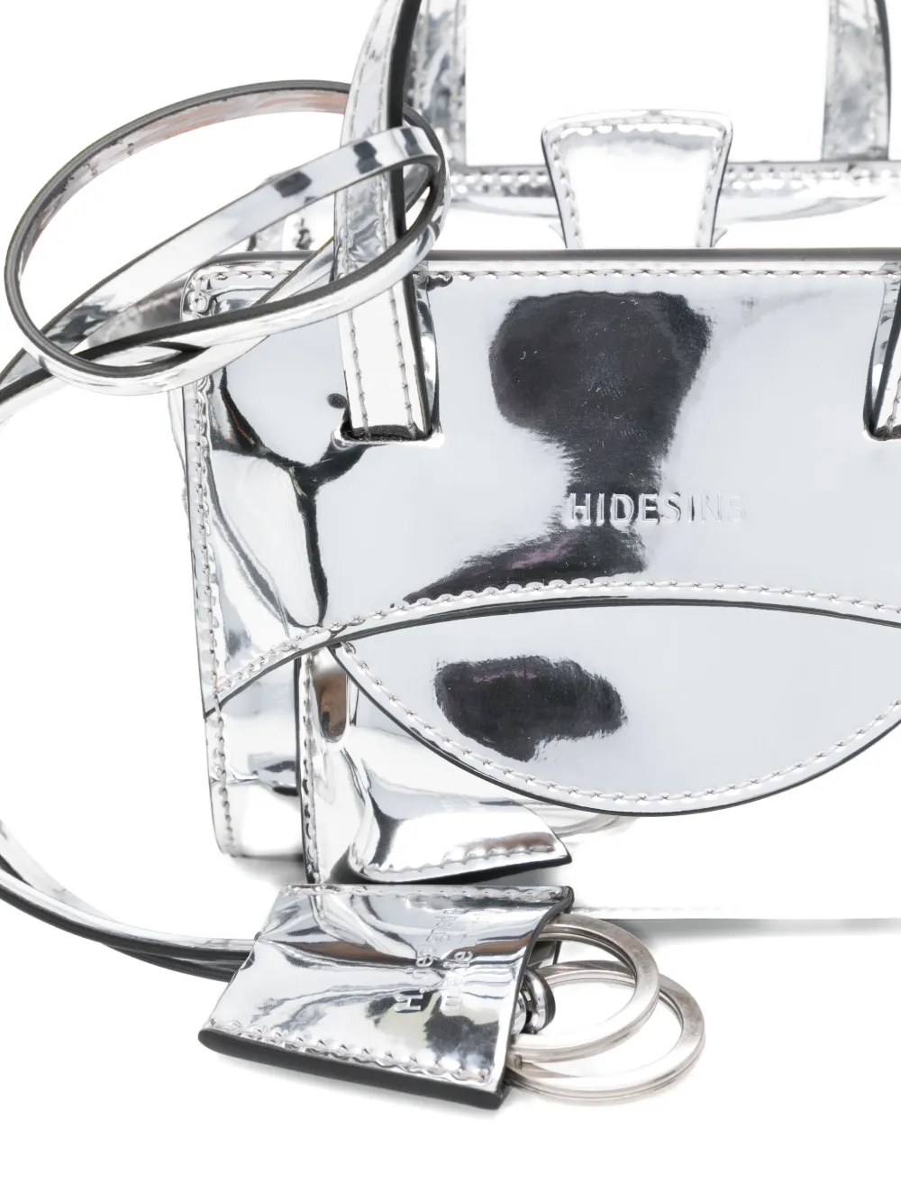 Hidesins Flap Xs Tote Bag In Silver