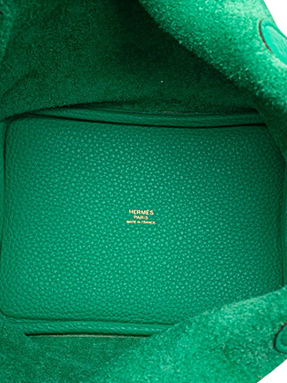Pre-owned Hermes 2021 Clemence Picotin Lock 18 Handbag In Green
