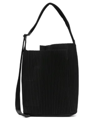 Homme Plissé Issey Miyake Pleated Tote Bag | Black | FARFETCH