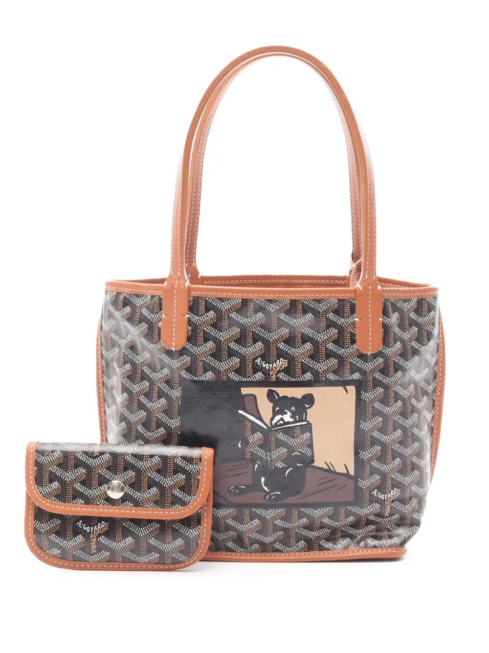 Goyard Pre-Owned 2023 Mini Goyardine Hulot Dans Le Train Reversible Goyard Pre-Owned 2023 Mini Goyardine Hulot Dans Le Train Reversible