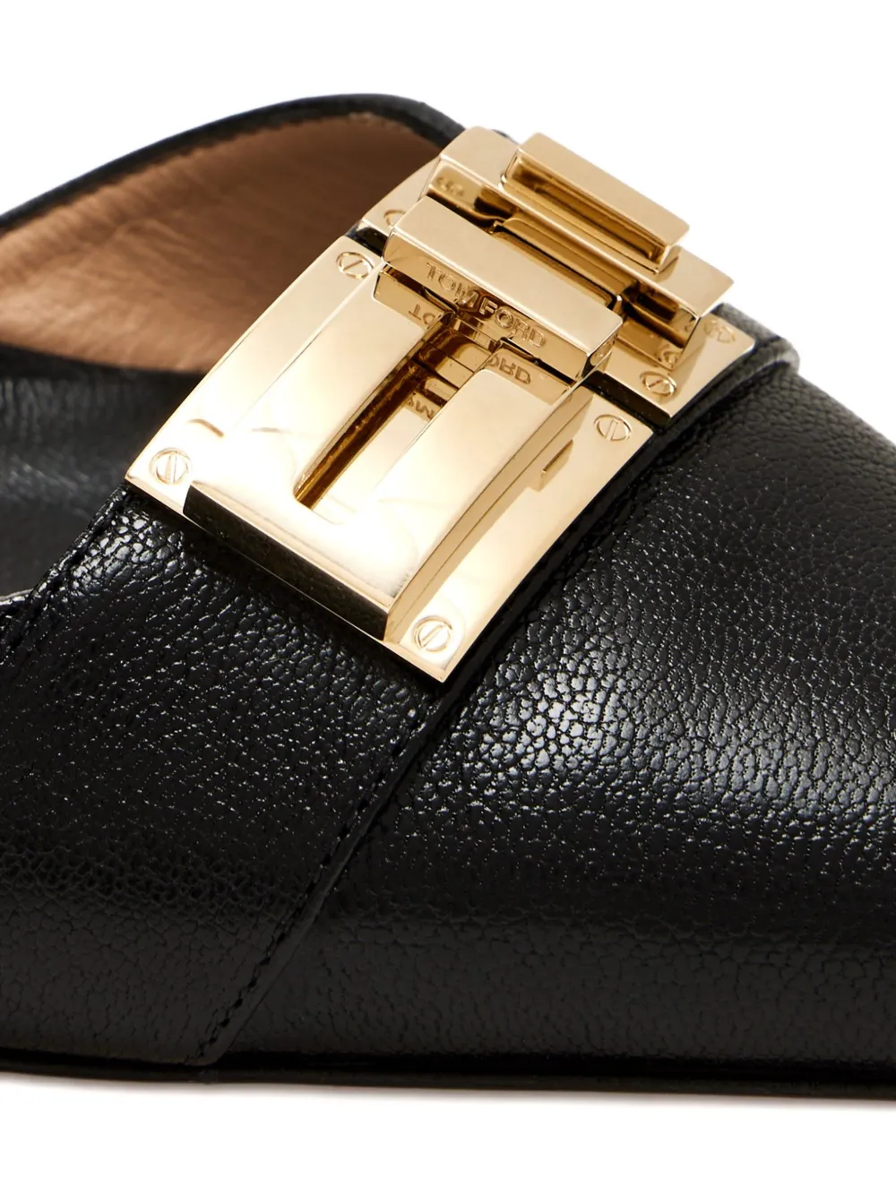 TOM FORD 105mm leren pumps met gesp Zwart