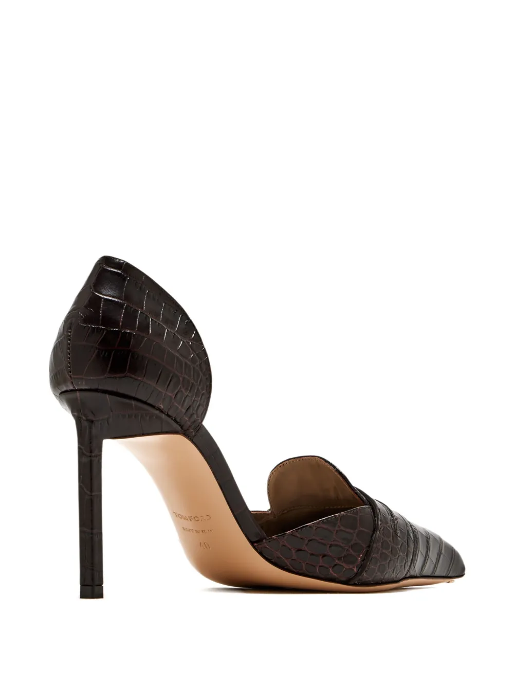 TOM FORD Eva d'Orsay 85mm pumps Bruin