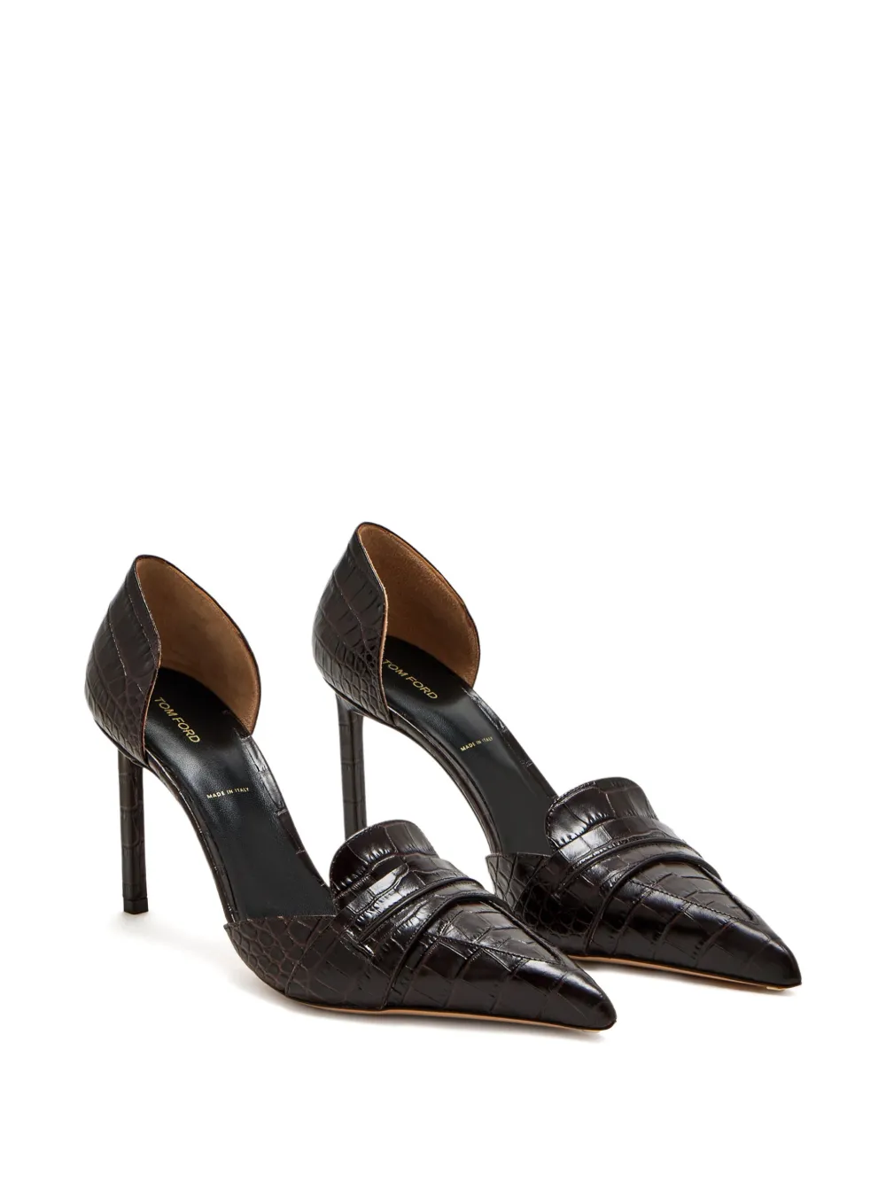 TOM FORD Eva d'Orsay 85mm pumps Bruin