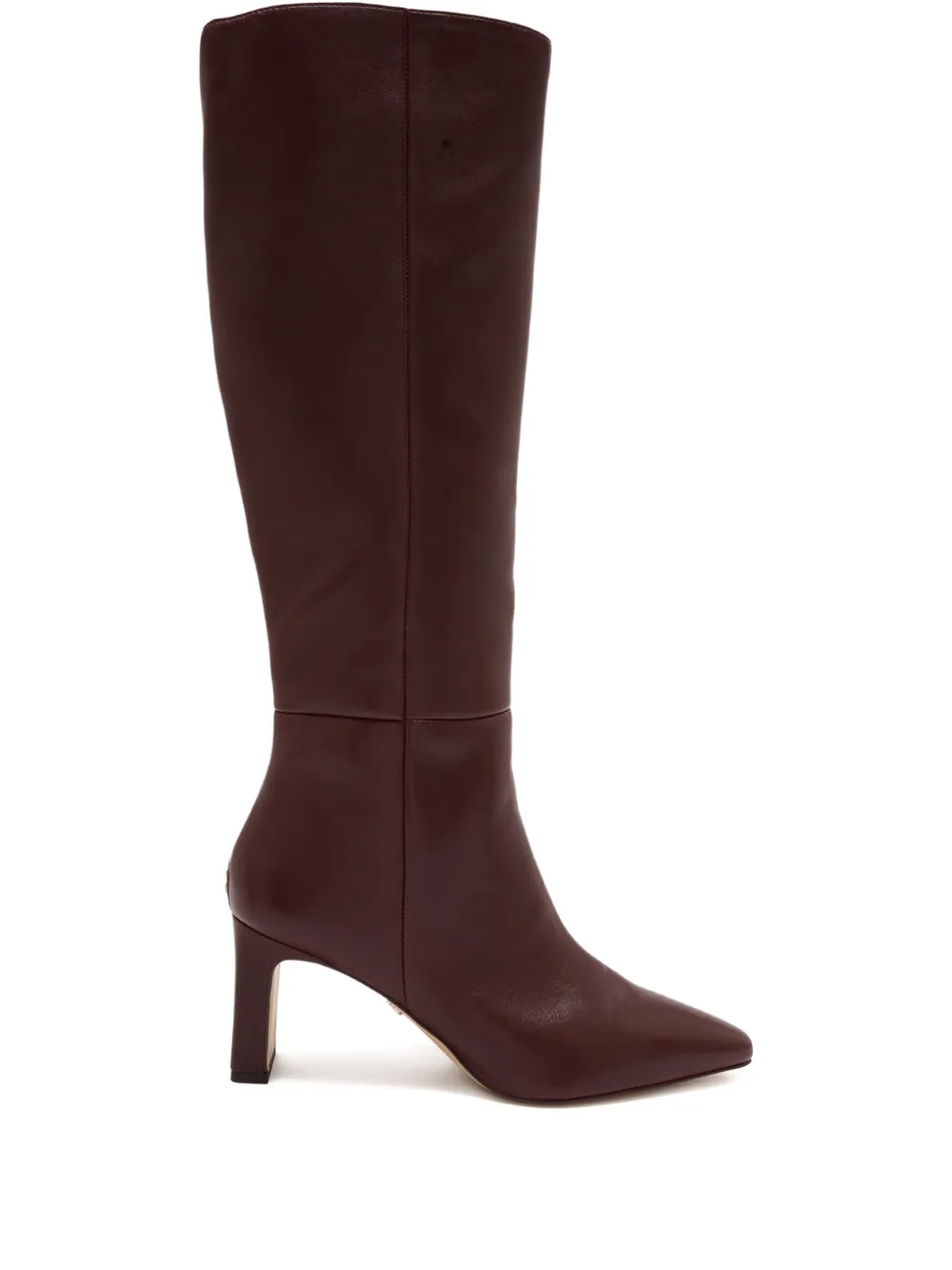 Sam Edelman Pointed Block-heel Boots In Brown