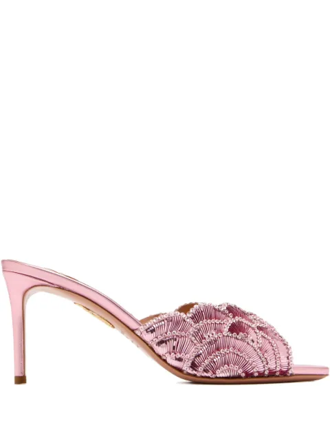 Aquazzura mules ornées de sequins à talon aiguille 75 mm