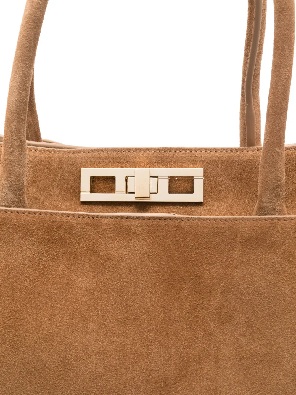 Fabiana Filippi Suede Tote Bag In Brown