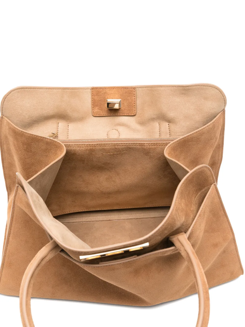 Fabiana Filippi Suede Tote Bag In Brown